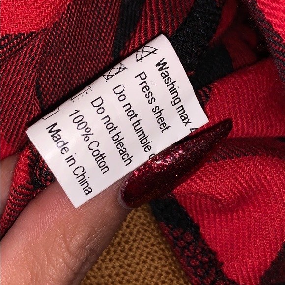 Market & Spruce Red Flannel size small - Picture 8 of 8